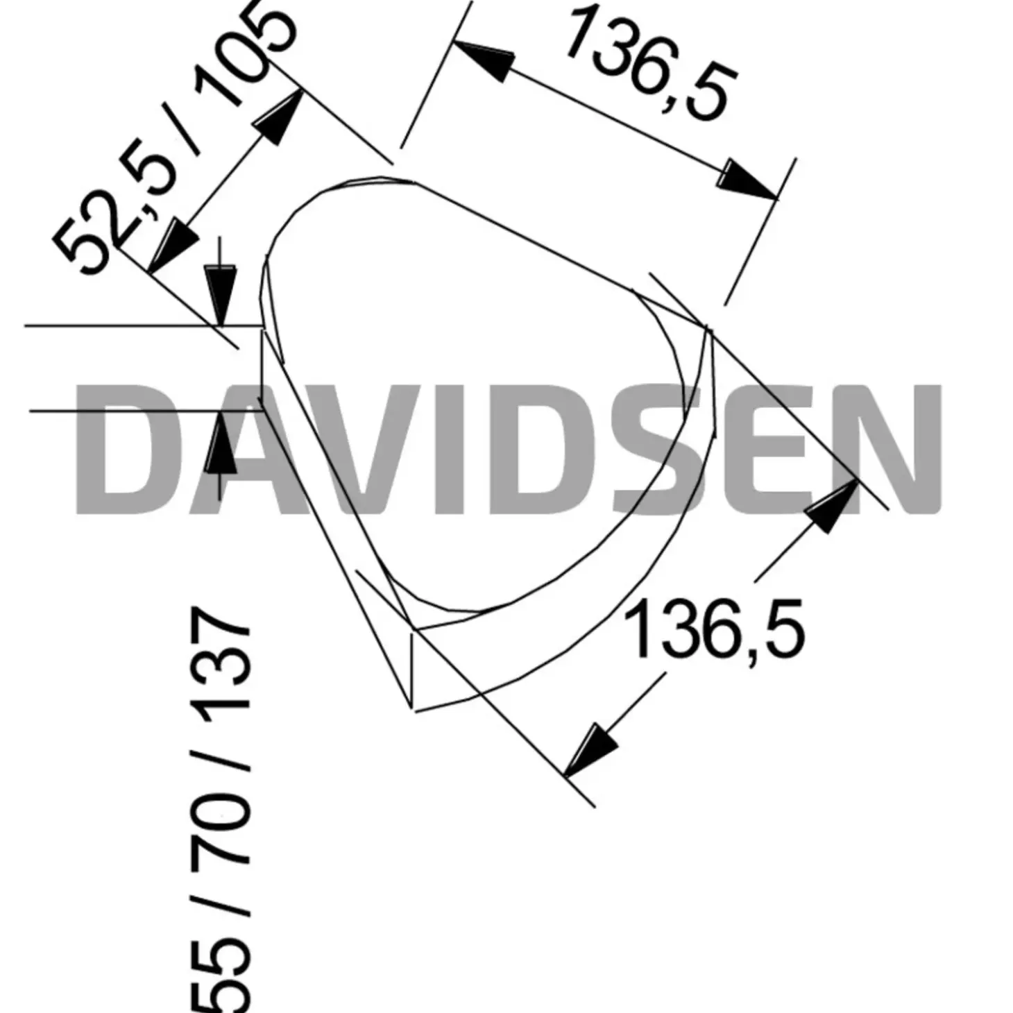 5 cm grå hjertingsten flexline STOR 14x14/10,5 cm