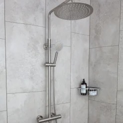 Adora Infigo L-300 termostat brusesæt med håndbruser, 2-spray, rustfrit stål