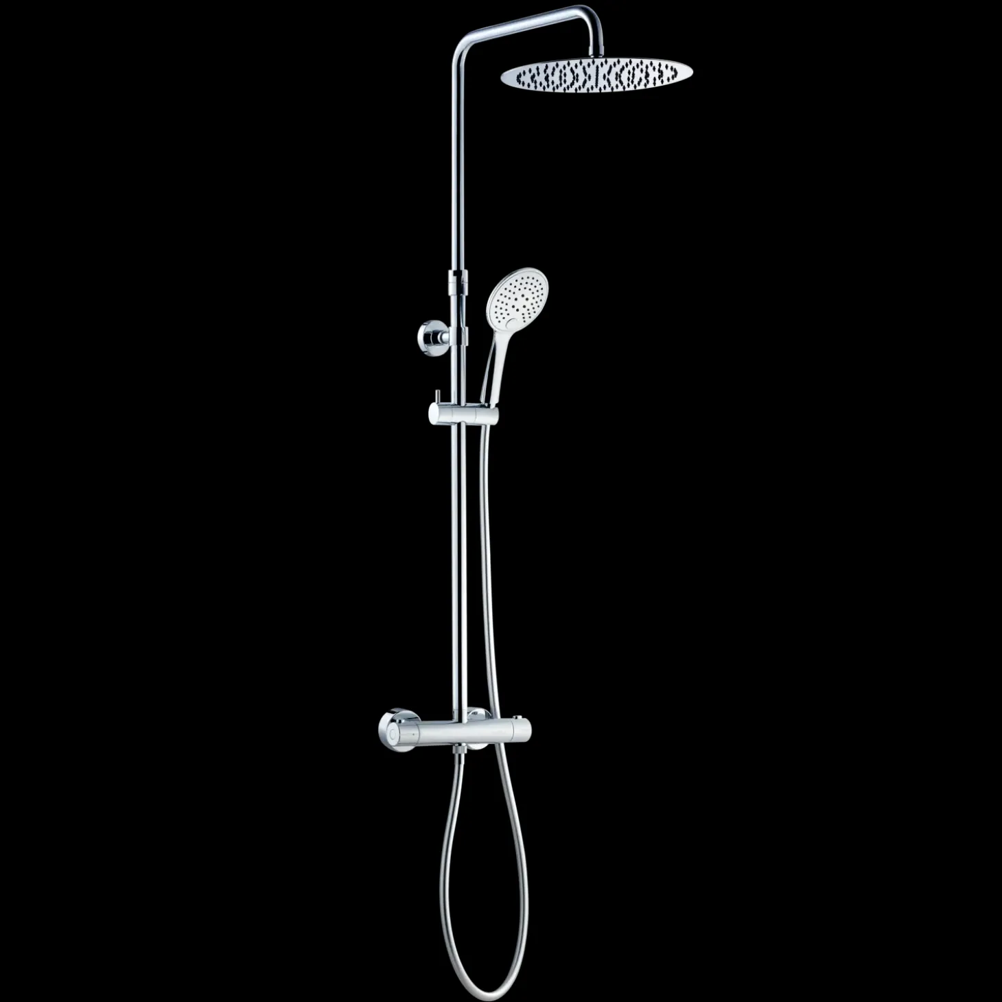 Adora Infigo L-300 termostat brusesæt med håndbruser, 2-spray, krom