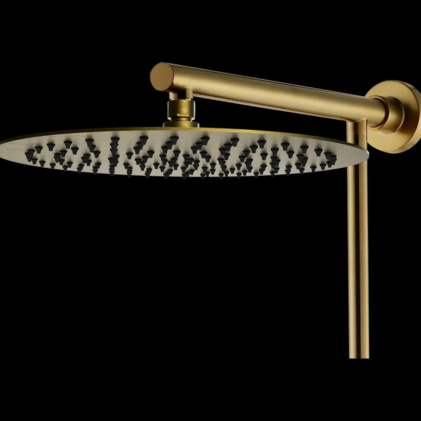 Adora Magna topbruser og termostatsæt Ø300 mm, børstet guld