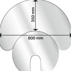 Aduro glasgulvplade 2 stk til aduro 9 og 1 serien grå