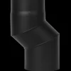 Aduro røgrør s-bøjning 60 mm forskydning sort