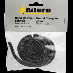 Aduro rund sort glasfiberpakning Ø8mm x 2,0 m