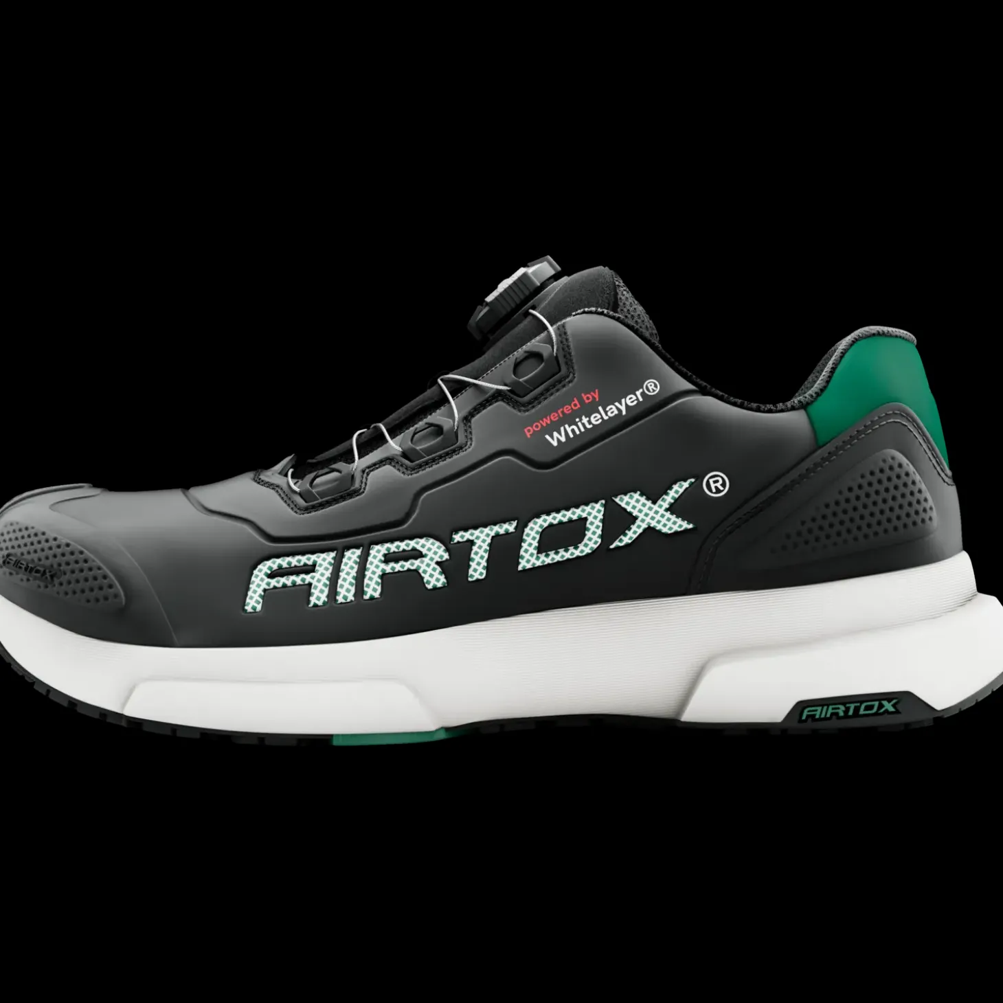 Airtox FL44 sikkerhedssko sort/militærgrønt str. 42