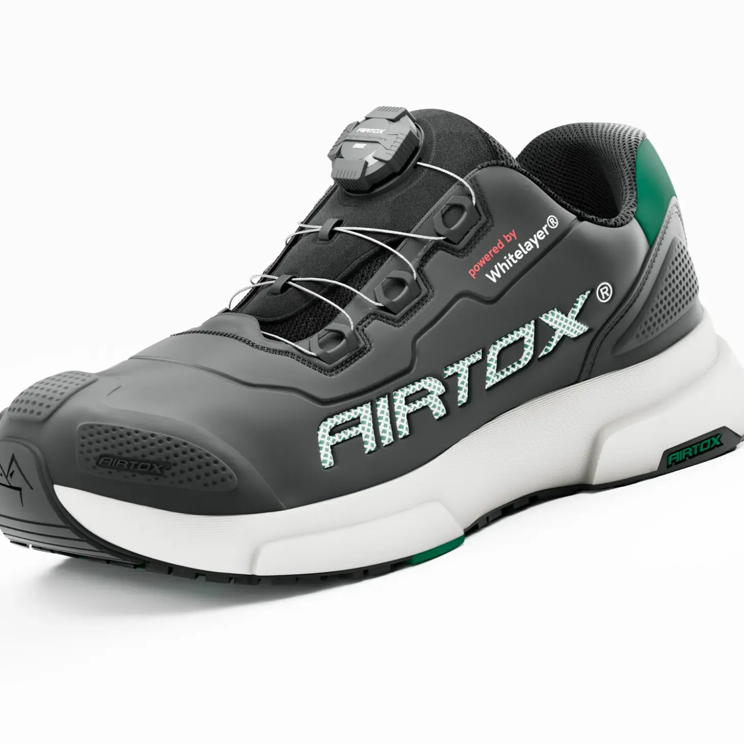 Airtox FL44 sikkerhedssko sort/militærgrønt str. 42