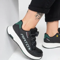 Airtox FL44 sikkerhedssko sort/militærgrønt str. 42