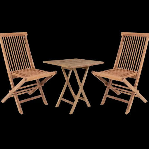 Alba/Bali cafésæt med bord og 2 stole teak