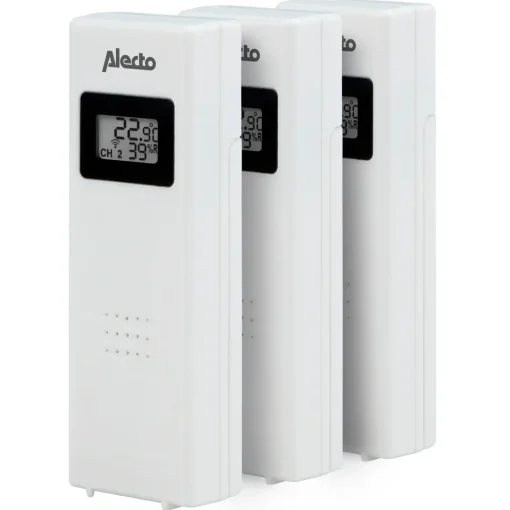 Alecto WS-1330 vejrstation med 3 sensorer hvid