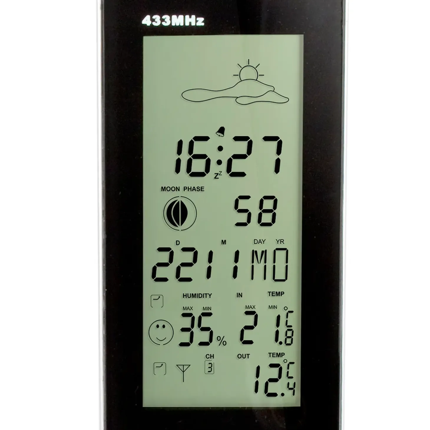 Alecto WS-1150 vejrstation med trådløs sensor sort/sølv