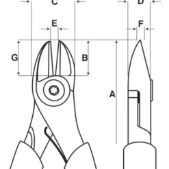 Bahco ergo sidebidetang 160 mm