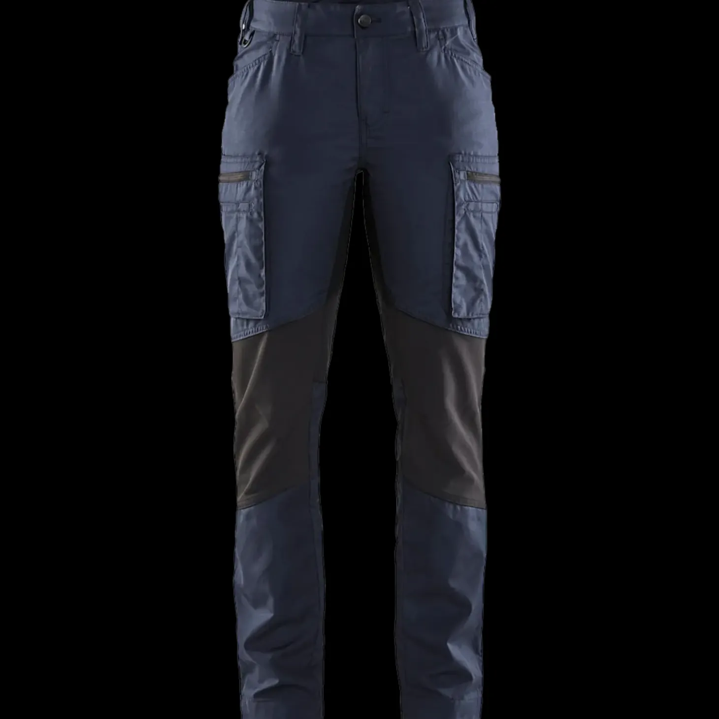 Blåklæder dame service bukser med stretch mørk marineblå/sort str. C48