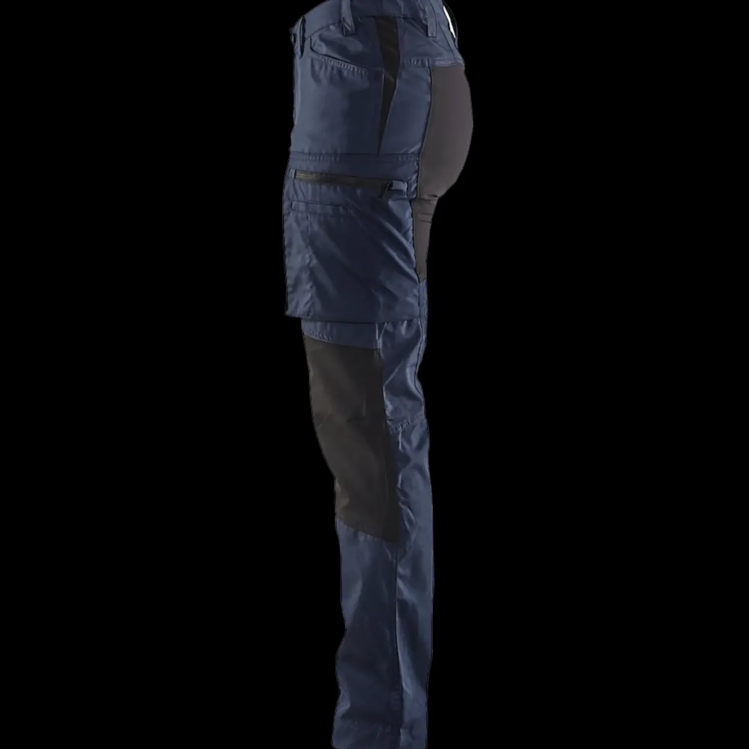 Blåklæder dame service bukser med stretch mørk marineblå/sort str. C48