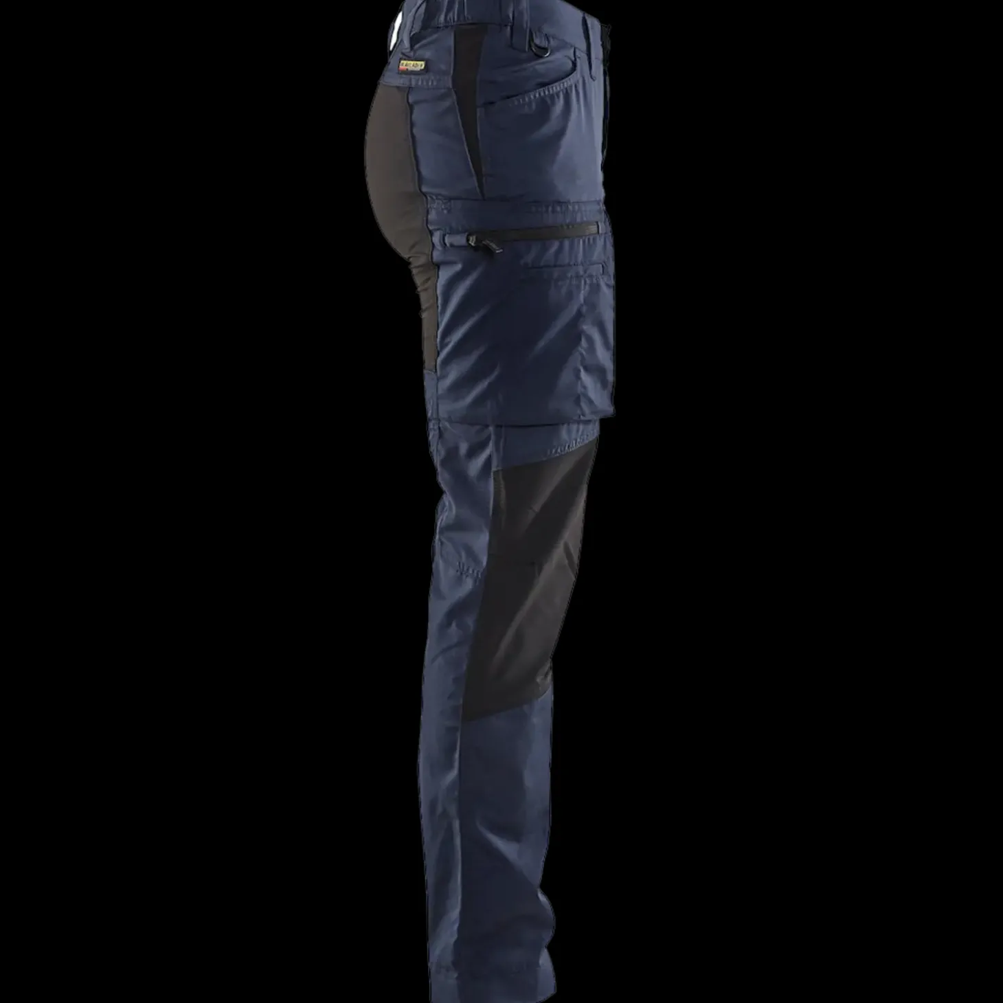 Blåklæder dame service bukser med stretch mørk marineblå/sort str. C48