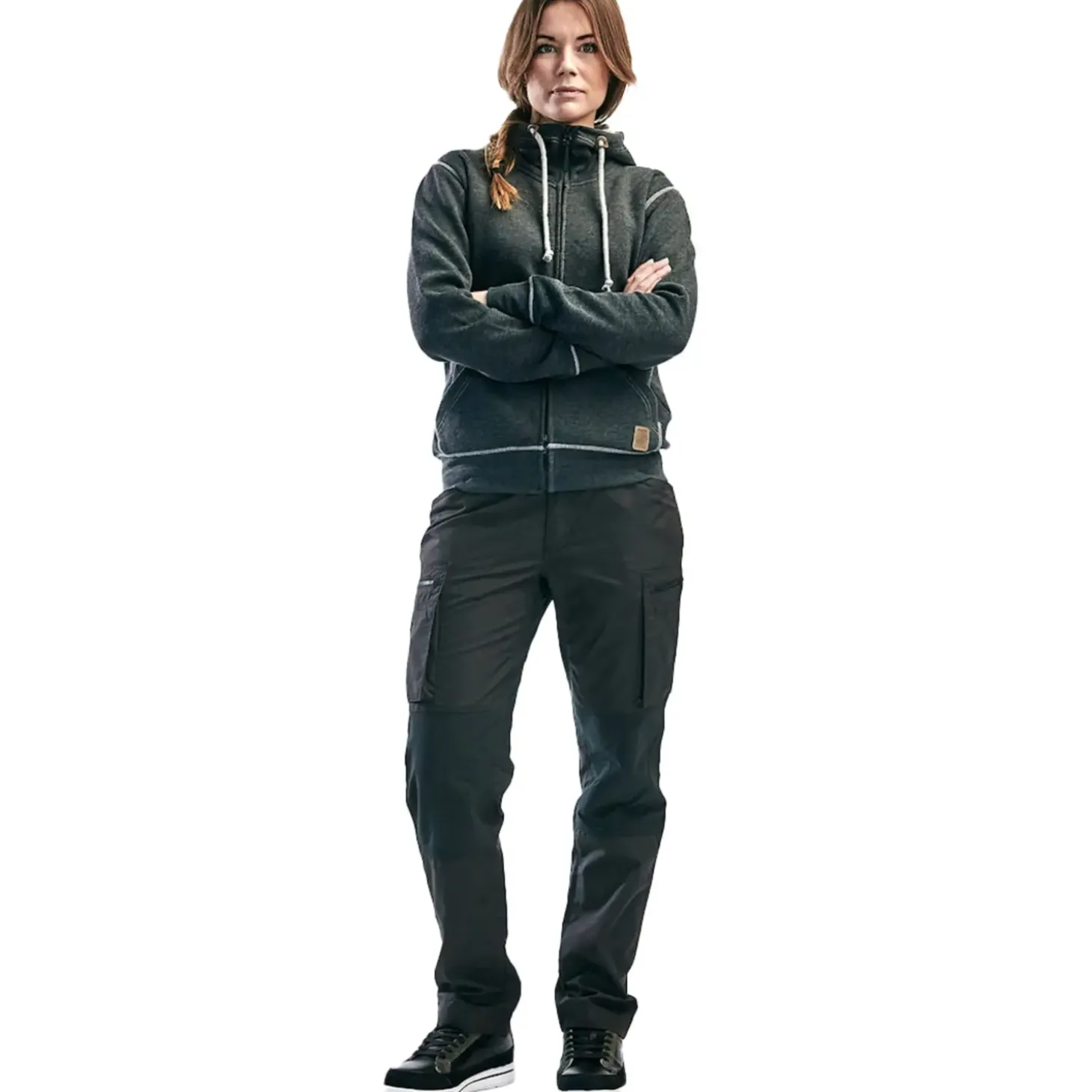 Blåklæder dame service bukser med stretch sort str. C42