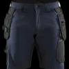 Blåklæder håndværker shorts 4-vejs stretch mørk marineblå/sort str. C62