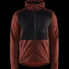 Blåklæder hættetrøje Full Zip brændt rød/sort str. 2XL
