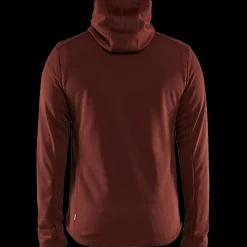 Blåklæder hættetrøje Full Zip brændt rød/sort str. 2XL