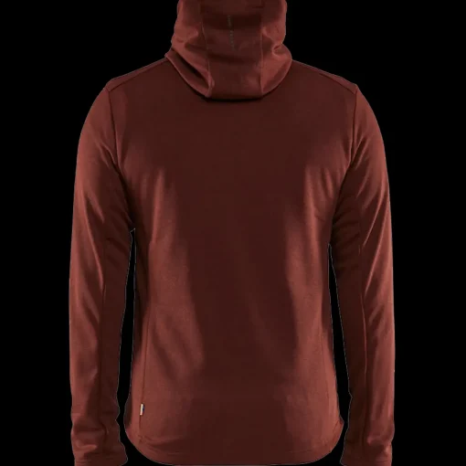 Blåklæder hættetrøje Full Zip brændt rød/sort str. 2XL