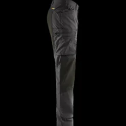 Blåklæder service bukser med stretch mørk grå/sort str. D88