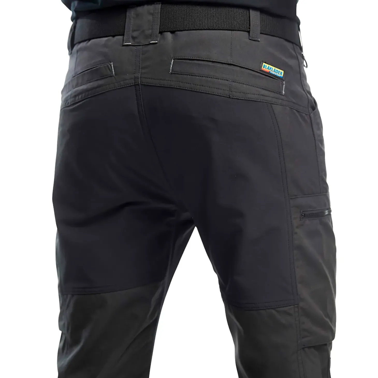Blåklæder service bukser med stretch mørk grå/sort str. D88