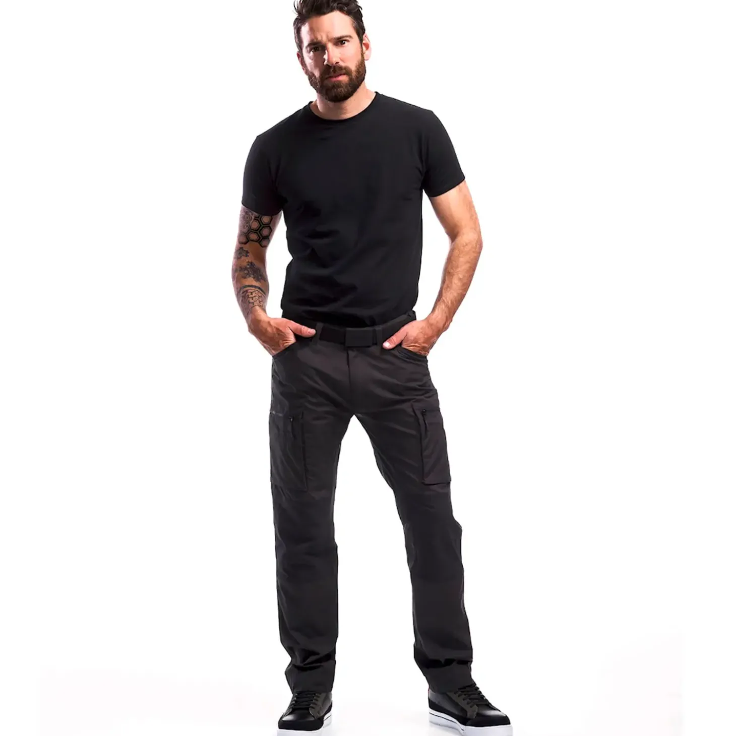 Blåklæder service bukser med stretch mørk grå/sort str. D88