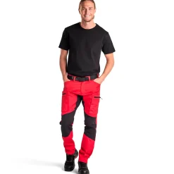 Blåklæder service bukser med stretch rød/sort str. C50