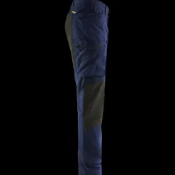 Blåklæder service bukser med stretch marineblå/sort str. D96