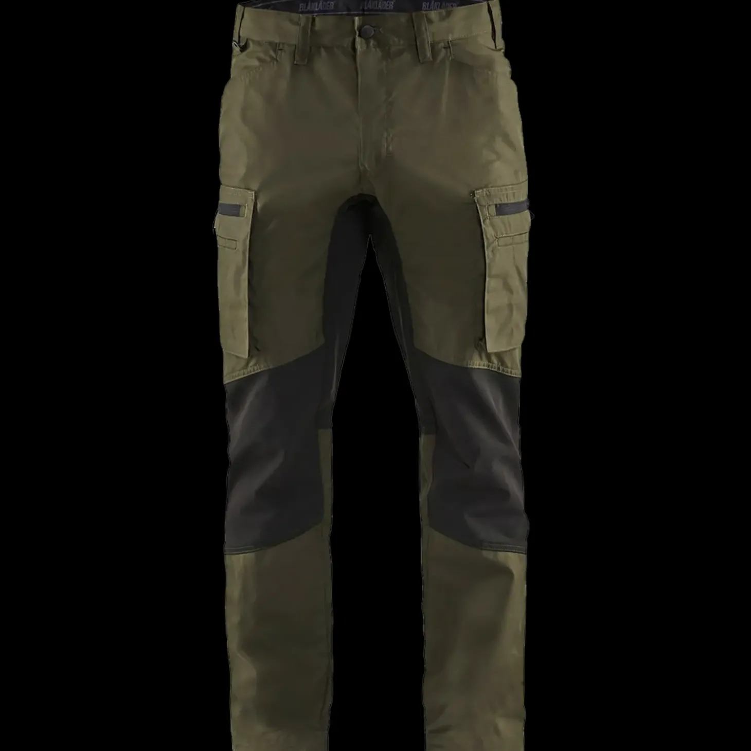 Blåklæder service bukser med stretch olivengrøn/sort str. C56