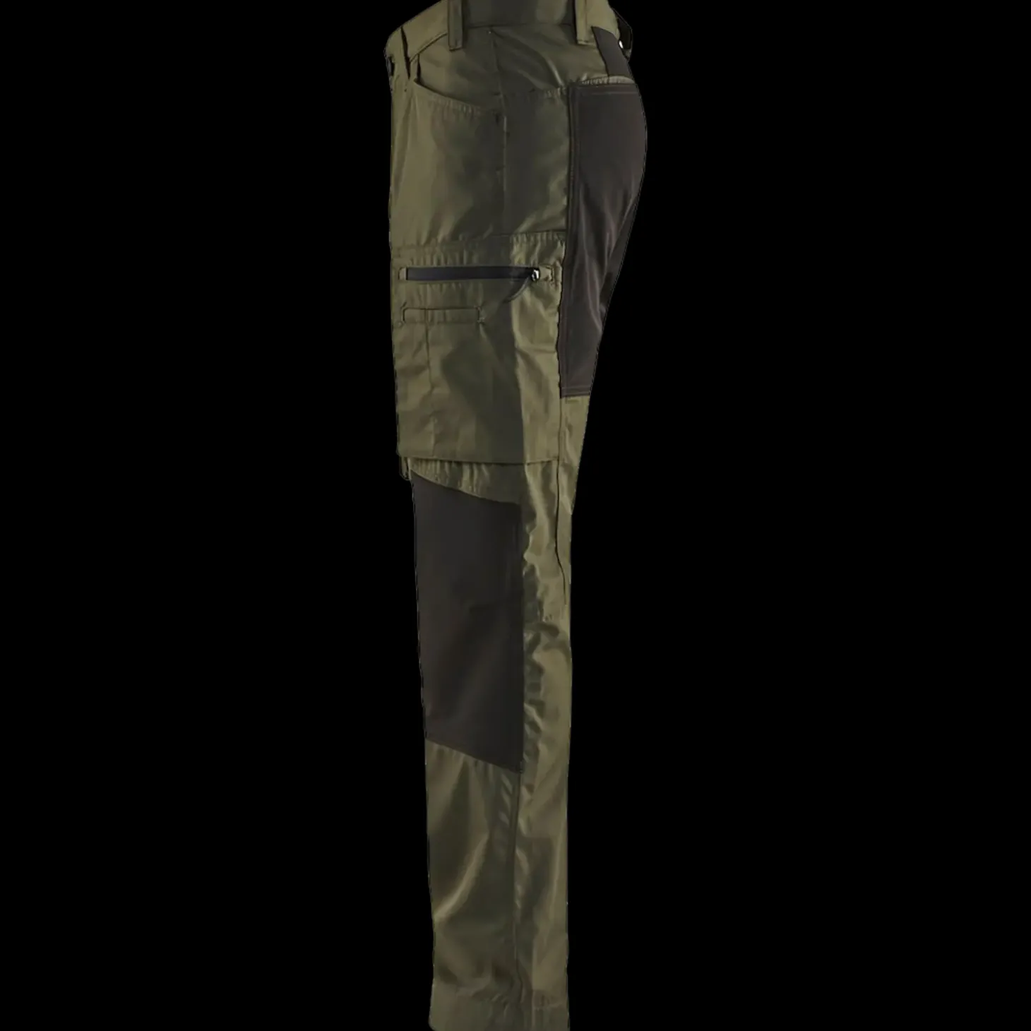 Blåklæder service bukser med stretch olivengrøn/sort str. C56