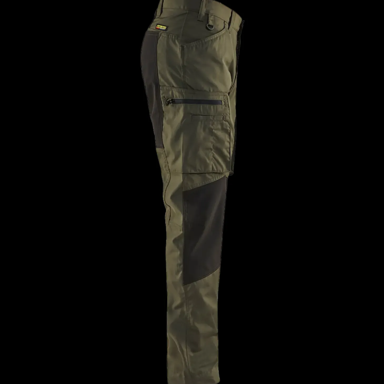 Blåklæder service bukser med stretch olivengrøn/sort str. C56