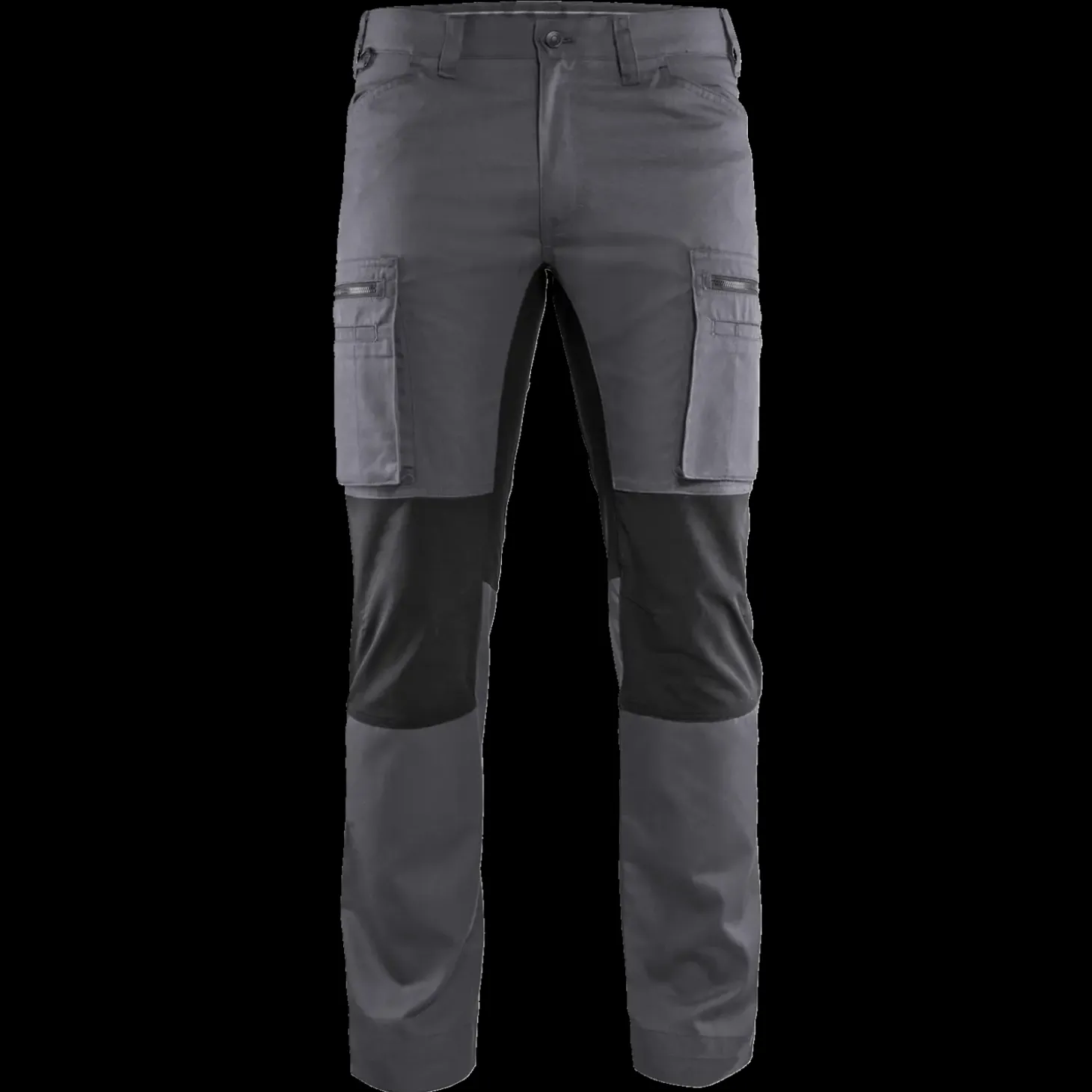 Blåklæder service bukser med stretch mellemgrå/sort str. D96