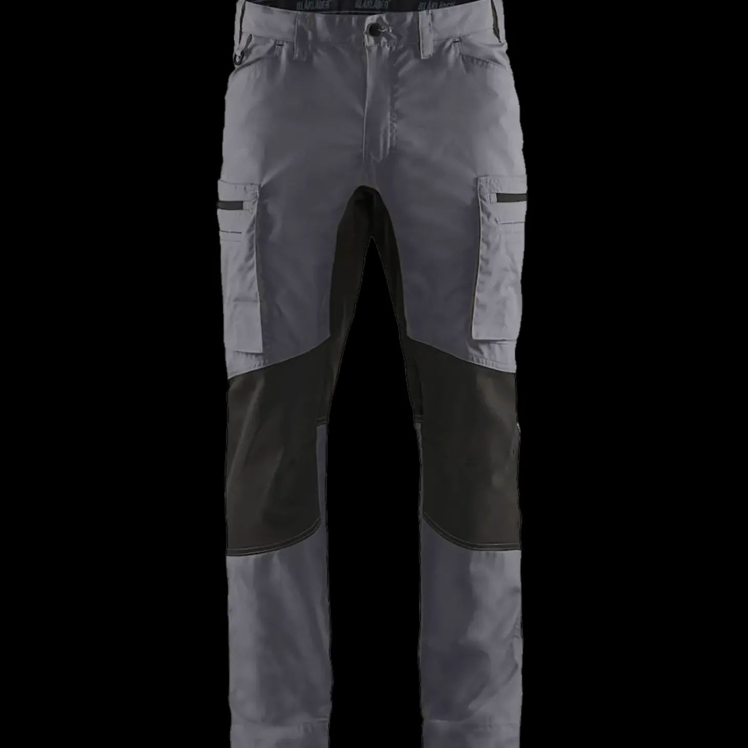 Blåklæder service bukser med stretch mellemgrå/sort str. D96