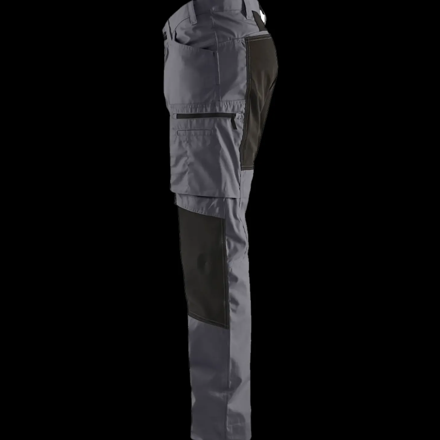 Blåklæder service bukser med stretch mellemgrå/sort str. D96