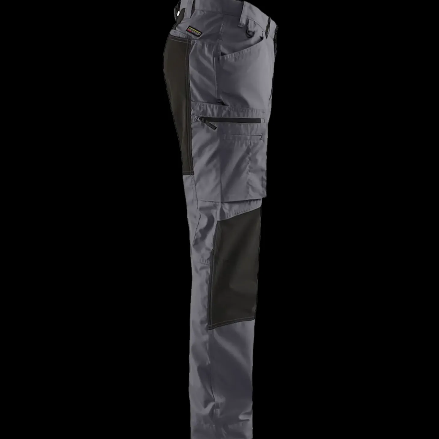 Blåklæder service bukser med stretch mellemgrå/sort str. D96