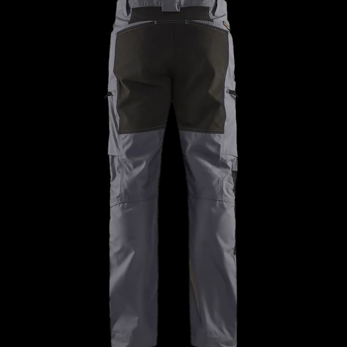 Blåklæder service bukser med stretch mellemgrå/sort str. D96