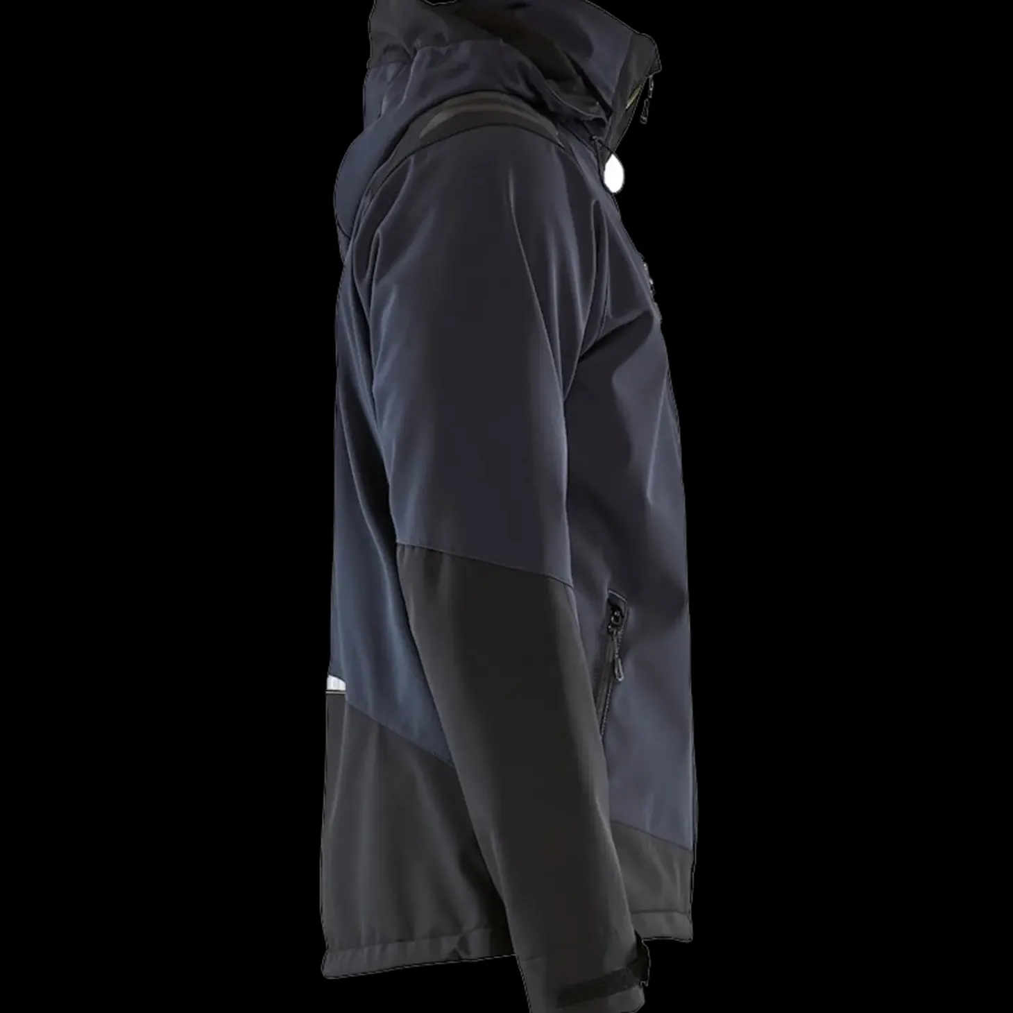 Blåklæder softshell jakke mørk marineblå/gul str. 2XL