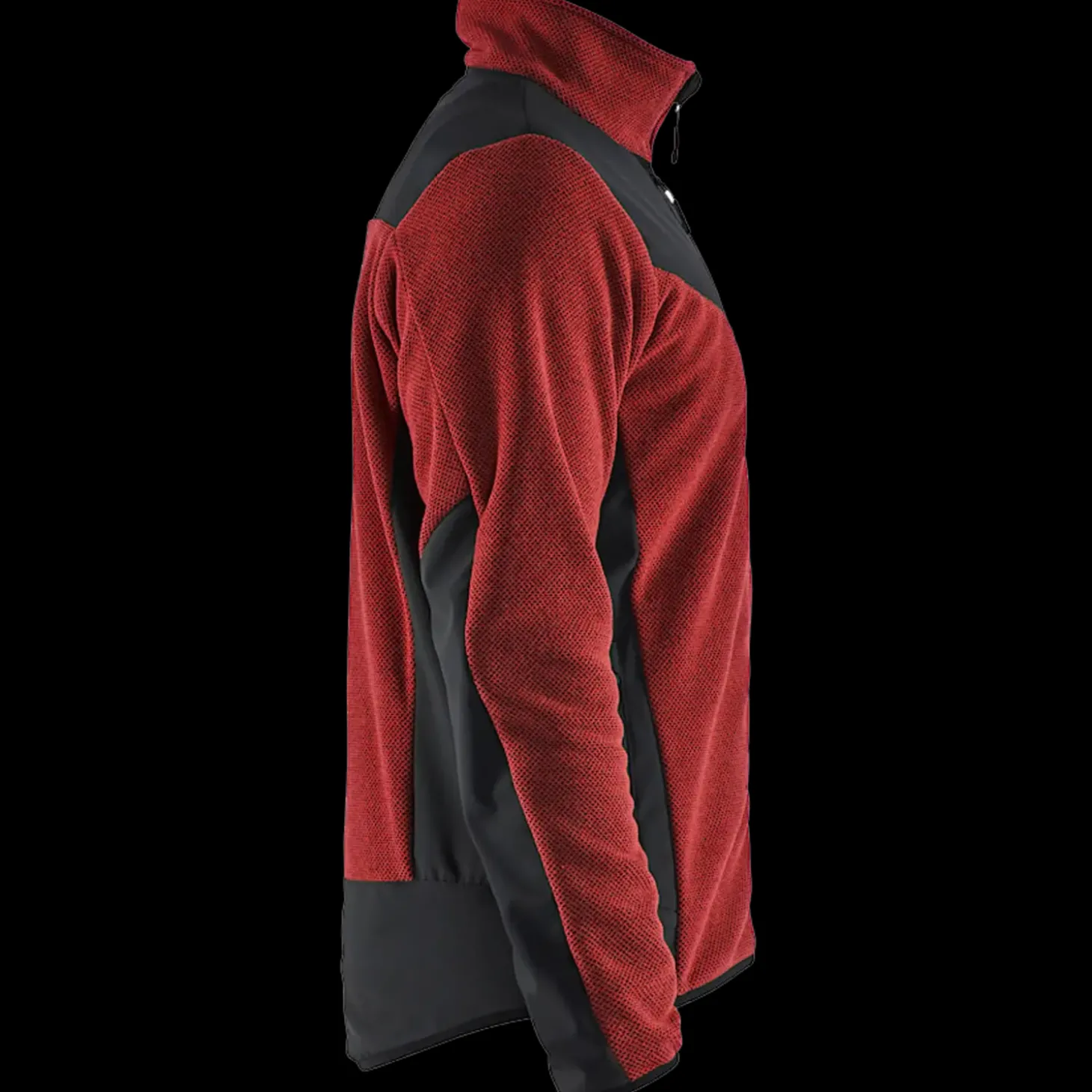 Blåklæder strikket softshell jakke brændt rød/sort str. XL