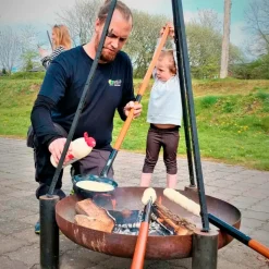 Bon-Fire tilbehørssæt med 4 snobrødspinde, 2 pandekagepander og 2 poptop