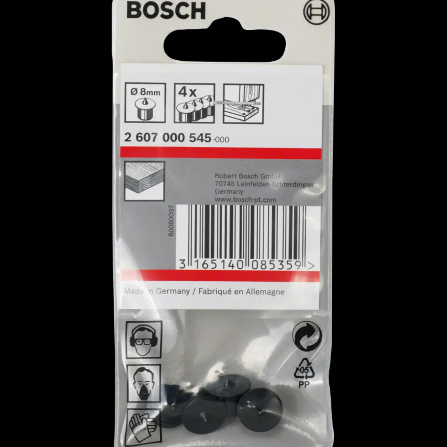 Bosch Dyvelsættersæt med 4 dele, 8 mm