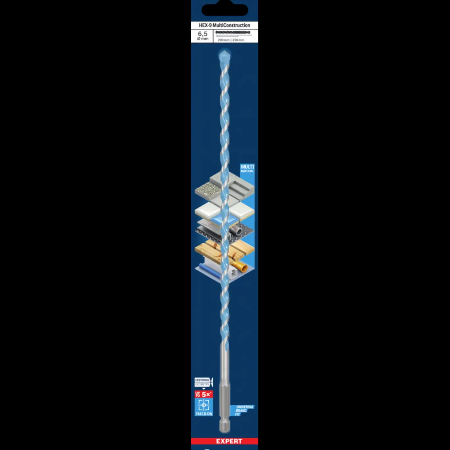 Bosch EXPERT HEX-9 Multi Construction bor, 6,5x200x250