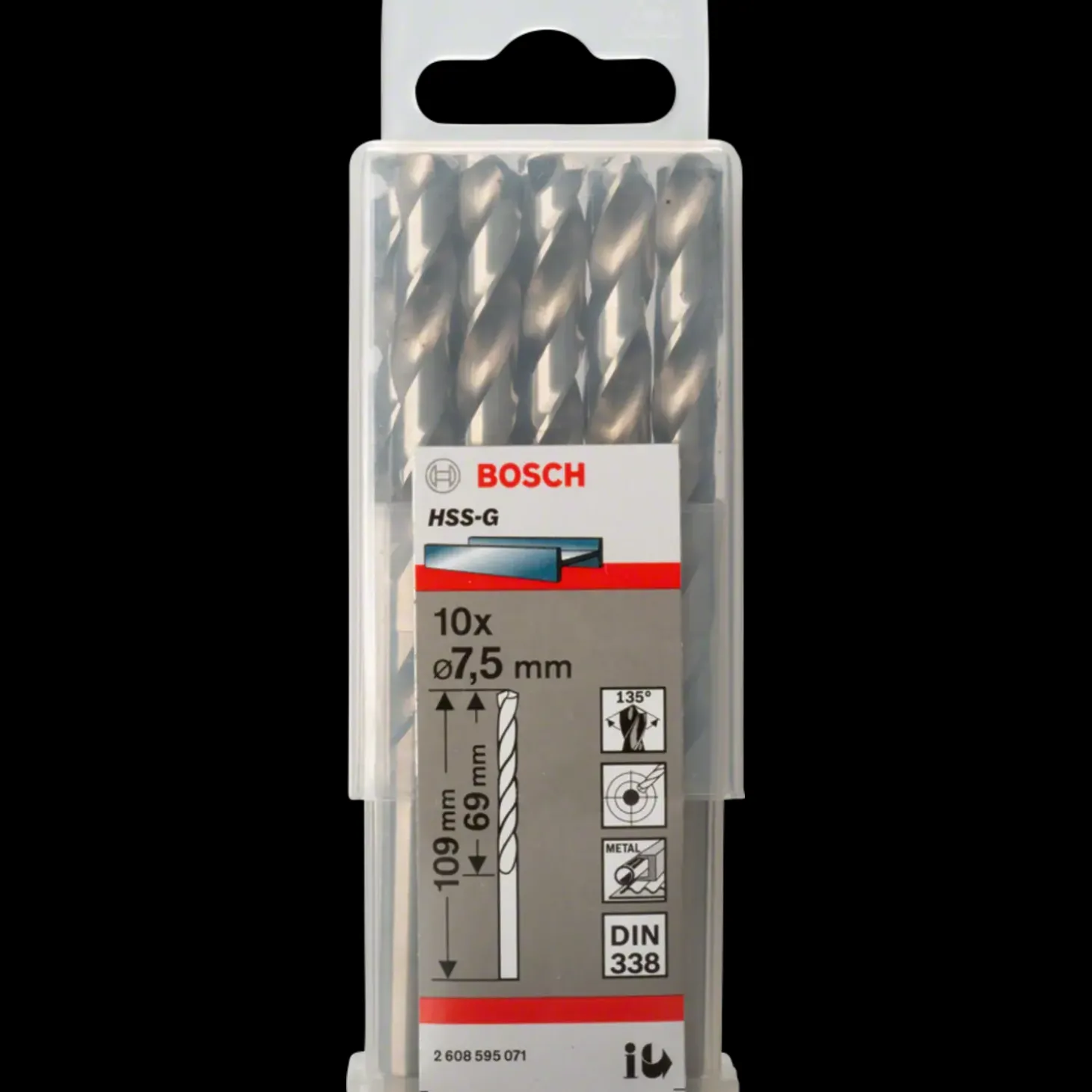 Bosch HSS-G metalbor DIN 338 Ø1x34 mm 2 stk.