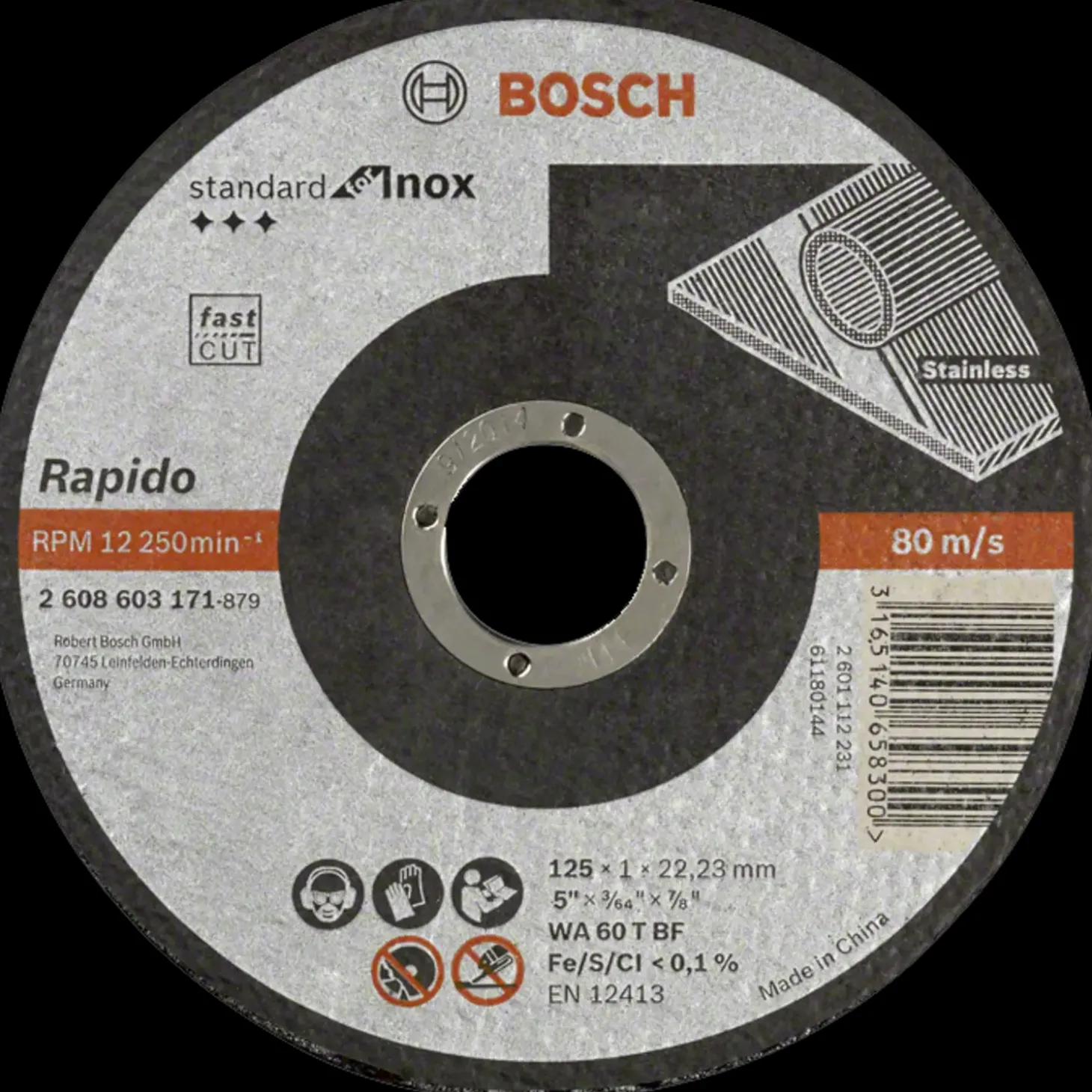 Bosch Inox-Rapido skæreskive Ø125/22,23 mm