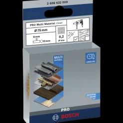 Bosch PRO Multi Material clean skivestålbørste, lige skaft, 75x0,2 mm