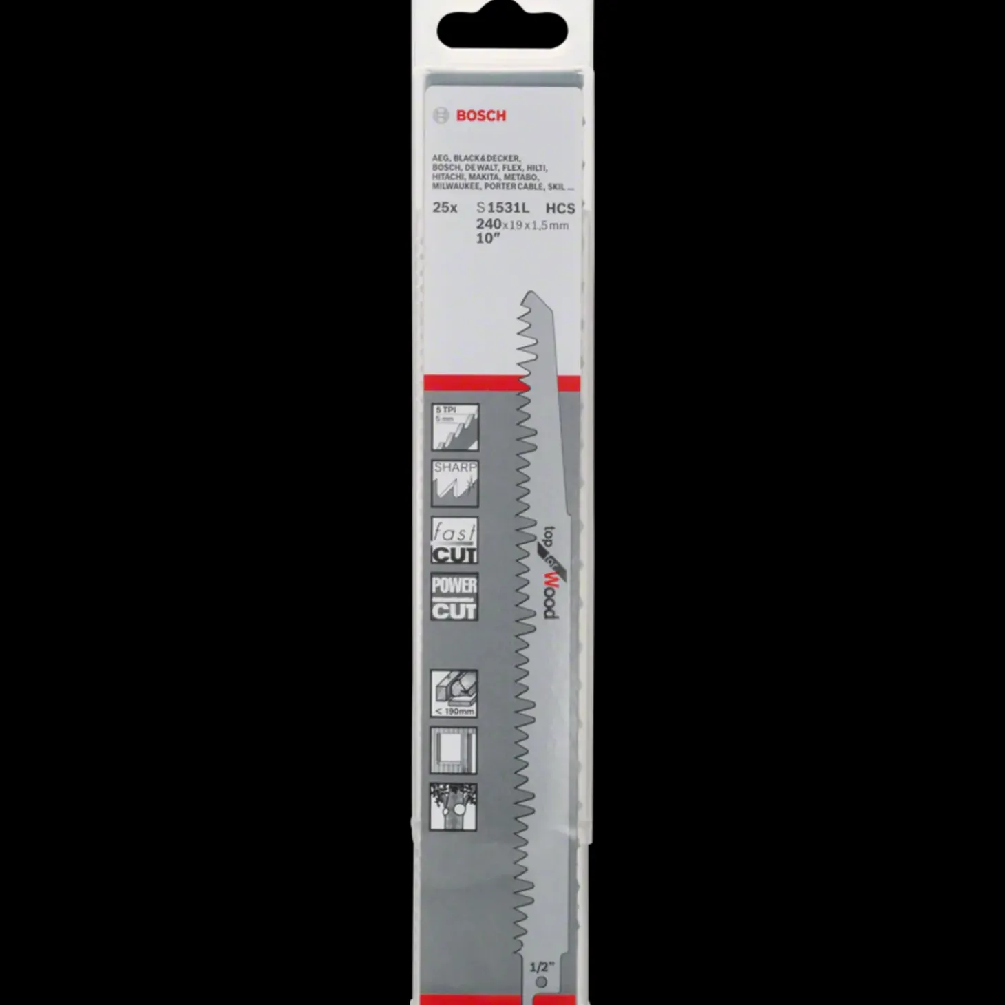 Bosch S1531 L bajonetsavklinge top for wood 25 stk