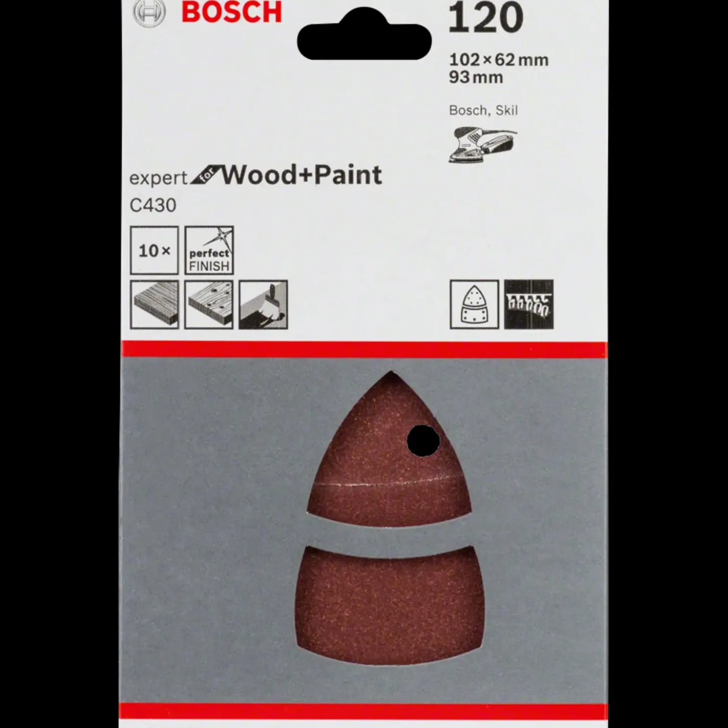 Bosch slibeark til PSM 160 multisliber K80 10 stk