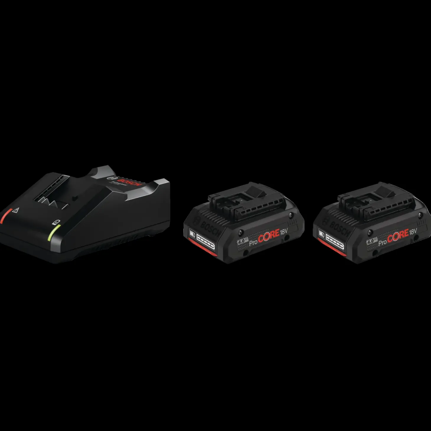 Bosch startersæt 2x ProCORE 18V 4.0Ah + hurtiglader