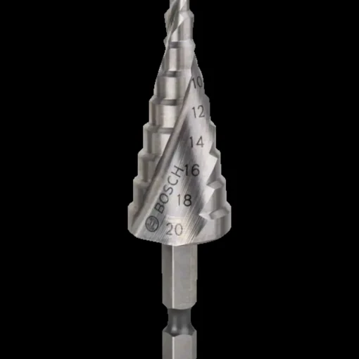 Bosch trinbor HSS sekskantet skaft 9 trin (juletræ)  Ø4-20 mm