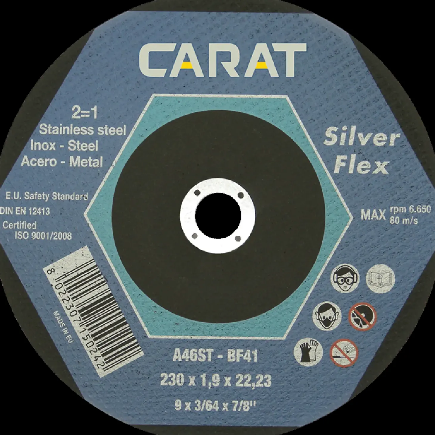 Carat Silver-flex skæreskive metal og rustfrit stål 230 mm