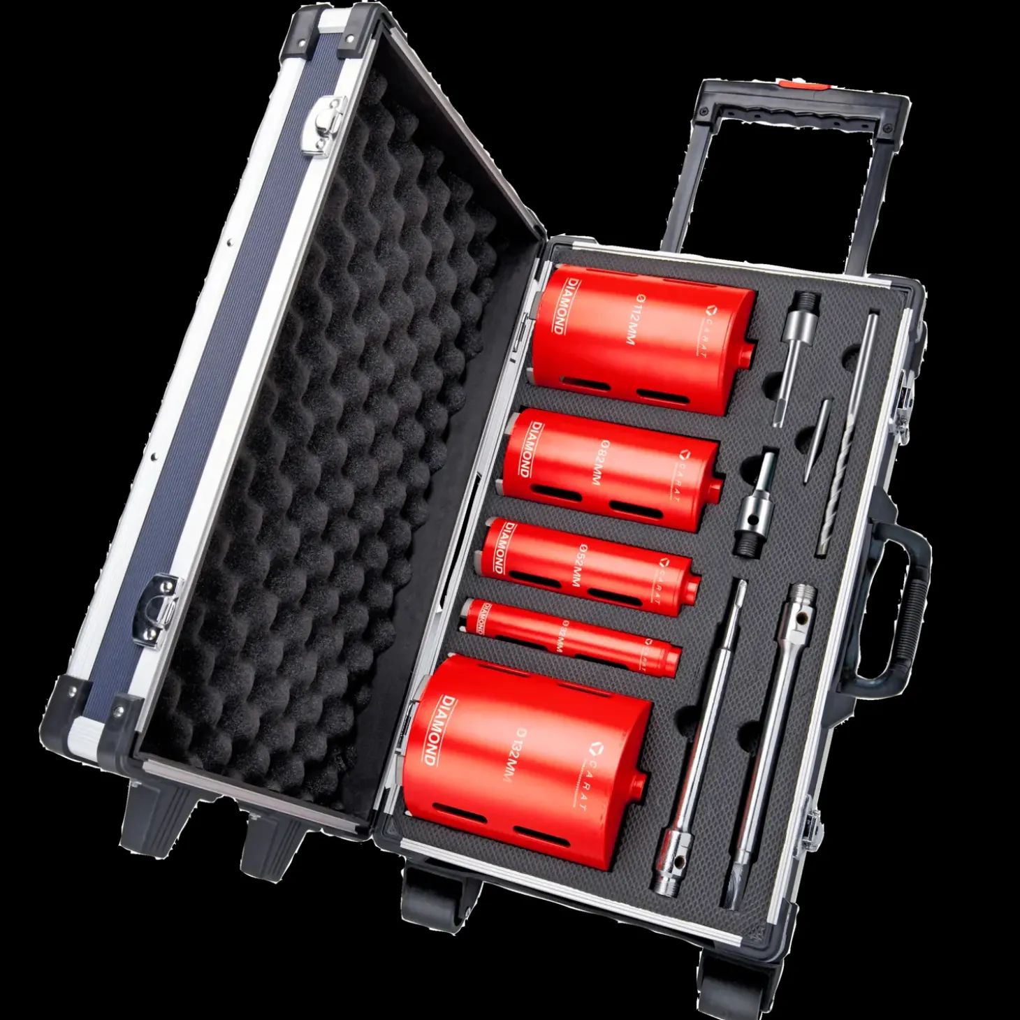 Carat tørboresæt med 5 diamantbor Ø32 - Ø132 mm