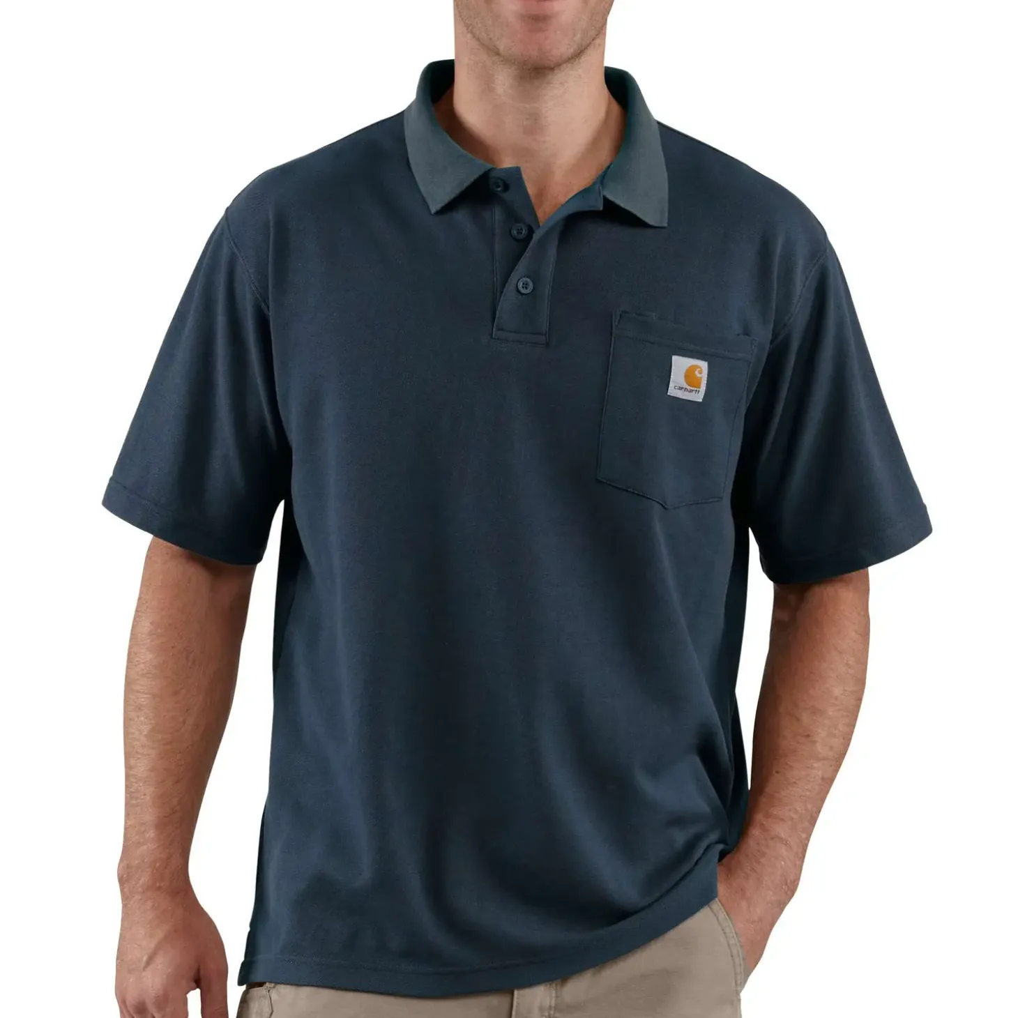 Carhartt 106685 Midweight s/s pocket polo navy str. XL